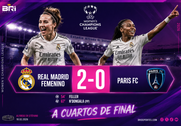 Real Madrid Femenino vs Paris FC en la Women's Champions League con victoria 2-0 y clasificación a cuartos de final